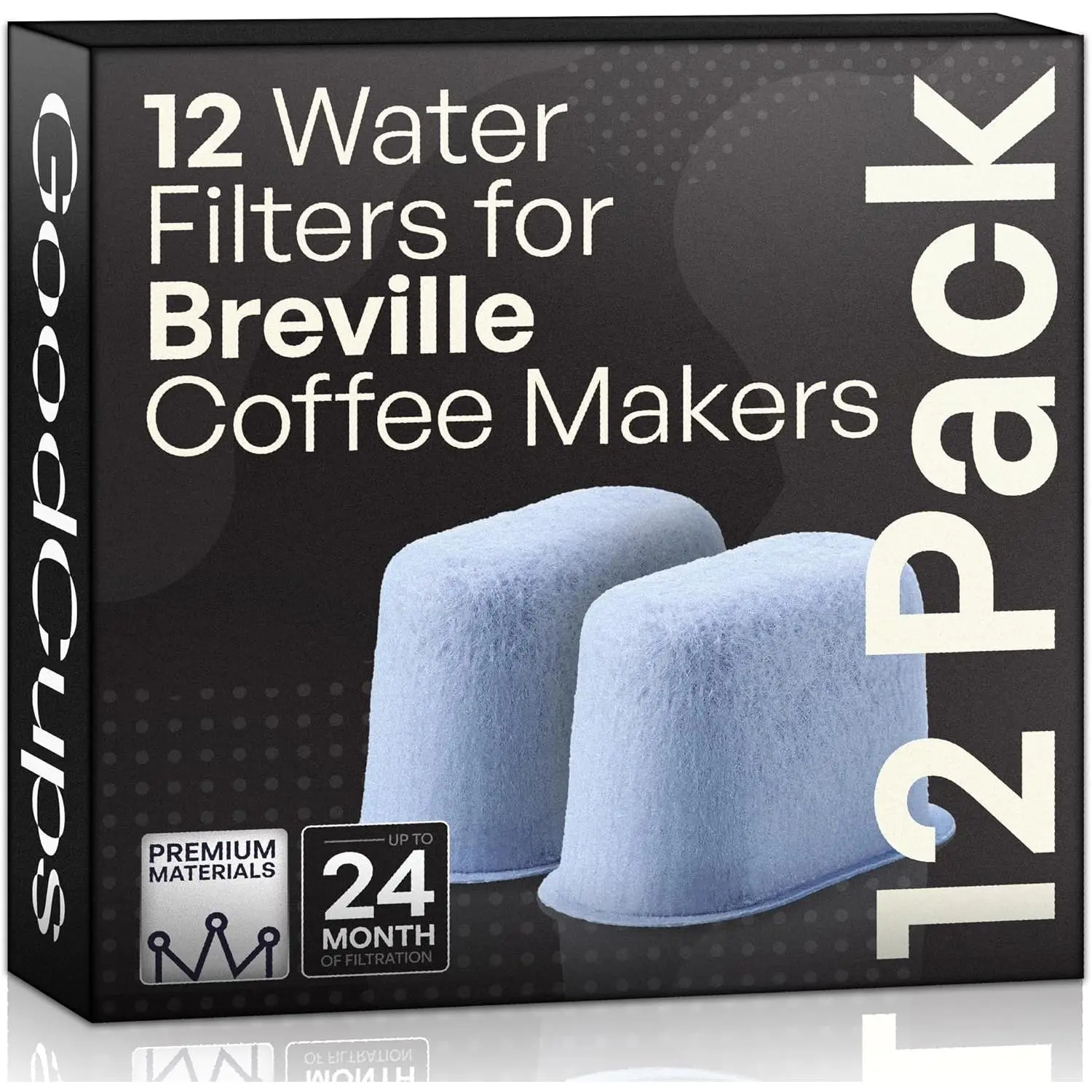 12 Water Filters for  Espresso Machines -  Charcoal Filters for  Coffee Makers (BWF100 Compatible)
