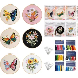 3 Set Embroidery Stitches Practice Kit, Embroidery Kit for Beginners with Embroidery Patterns, Beginner Embroidery Kit, Embroidery Kits for Adults, Hand Embroidery Kit, Embroidery Kit for