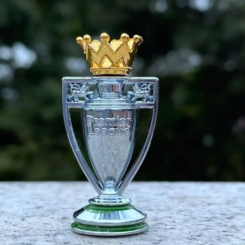 Mini Premier League Trophy Metal Figurine 5.5cm, Replica Football Championship Model, Desktop Collection Gift, Casual Occasion Decor
