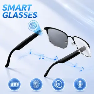 Smart Glasses,Bluetooth Glasses for Men & Women,Hands-Free Calling, Voice Assistant, Mic & Speaker, Touch Control, Open-Ear Audio,Photochromic Lenses UV Protection Sunglasses for Outdoor Travel Driving Sports