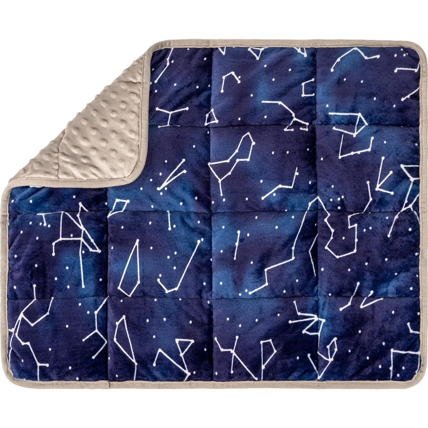 Weighted Lap Pad 3 lb Blue Constellations 20 x 23 in Blanket | 3 lb weighted lap pad with even weight distribution and soft fabric for portable comfort and relaxation