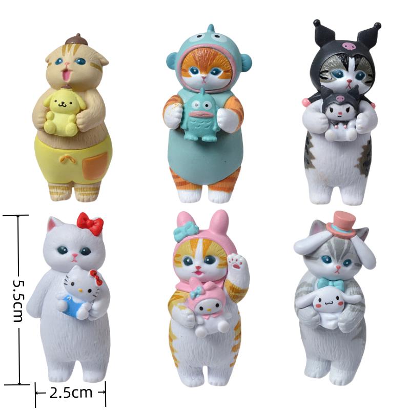 Mofusand Shark Cat Blind Box Fruit Animal Cute Mini Figures Anime Ornaments Dolls Fans Kid's Toy Model Christmas Birthday Gifts