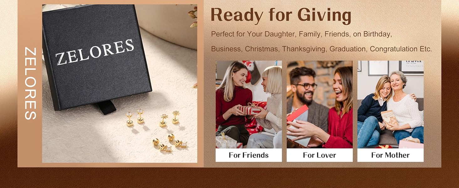 ZELORES 3 Pairs Gold Plated Flat Back Earrings for Women Silver Post Tragus Cartilage Earring Set for Multiple Piercing Trendy Flatback Stud Earrings minimalist elegant fashion Earcuff