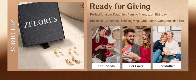 ZELORES 3 Pairs Gold Plated Flat Back Earrings for Women Silver Post Tragus Cartilage Earring Set for Multiple Piercing Trendy Flatback Stud Earrings minimalist elegant fashion Earcuff