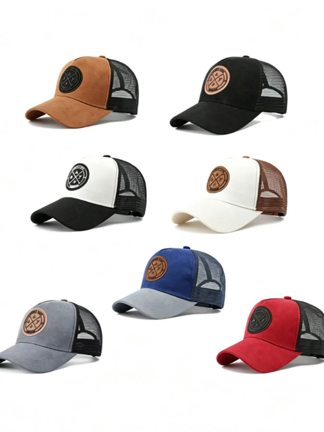 Summer Outdoor Sports Baseball Cap Set of 7, Mesh Breathable Sun Hat, Running Fitness Versatile Duckbill Hat, Ideal for All Seasons