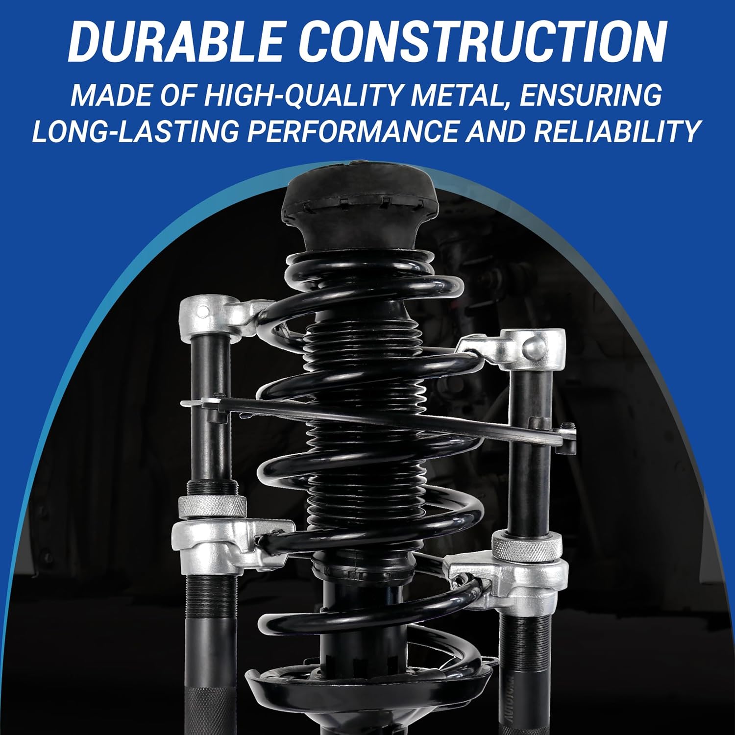 Spring Compressor Tool, Coil Spring Compressor Tool Set with Extendable Bracket, Heavy Duty Macpherson Strut Spring Compressor Tool with 2425LB Capacity for   ATV UTV