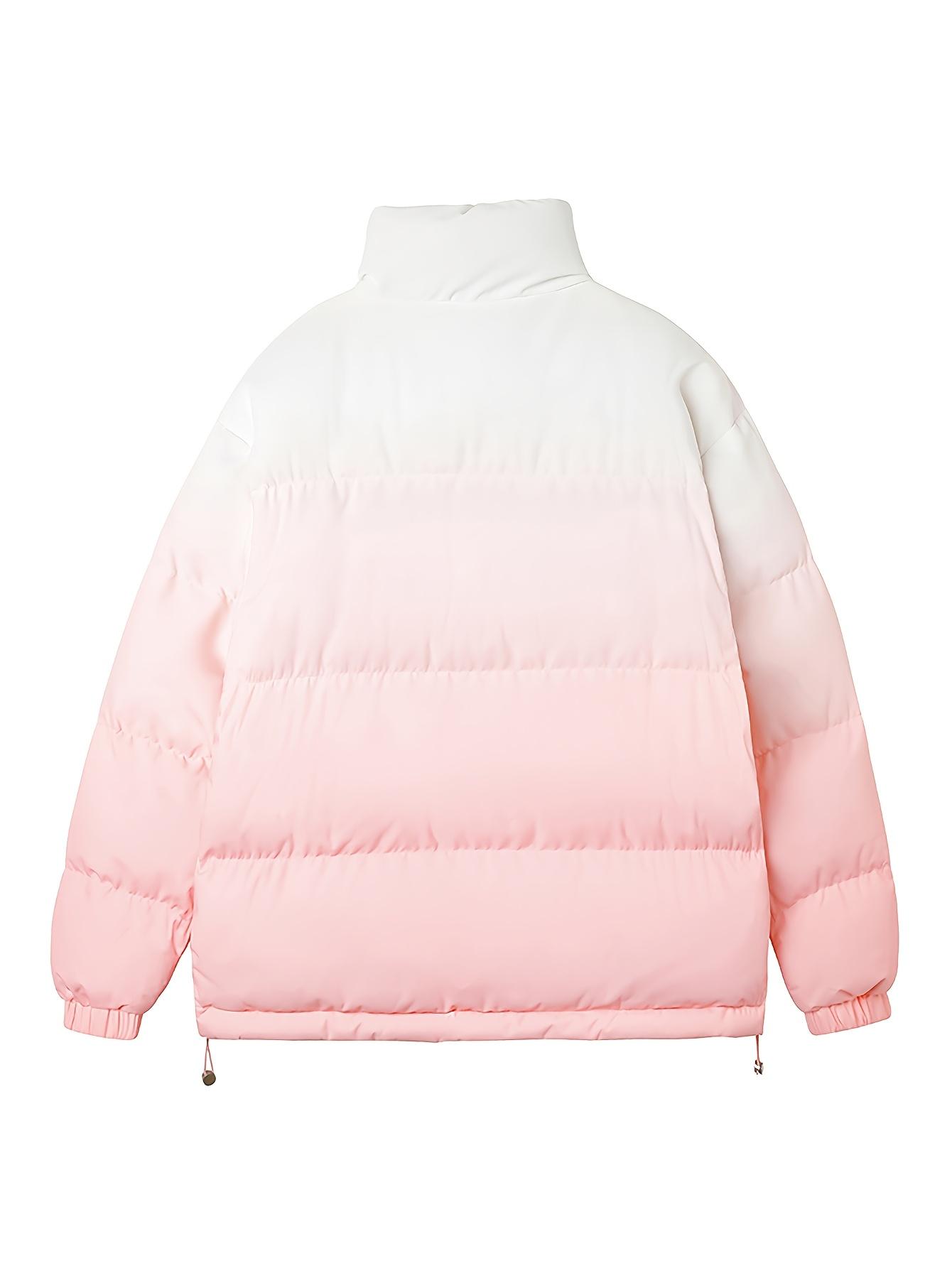 Men'S Gradient Hooded Jacket, Loose Warm Trend Long-Sleeved Collar Jacket, Winter Gifts