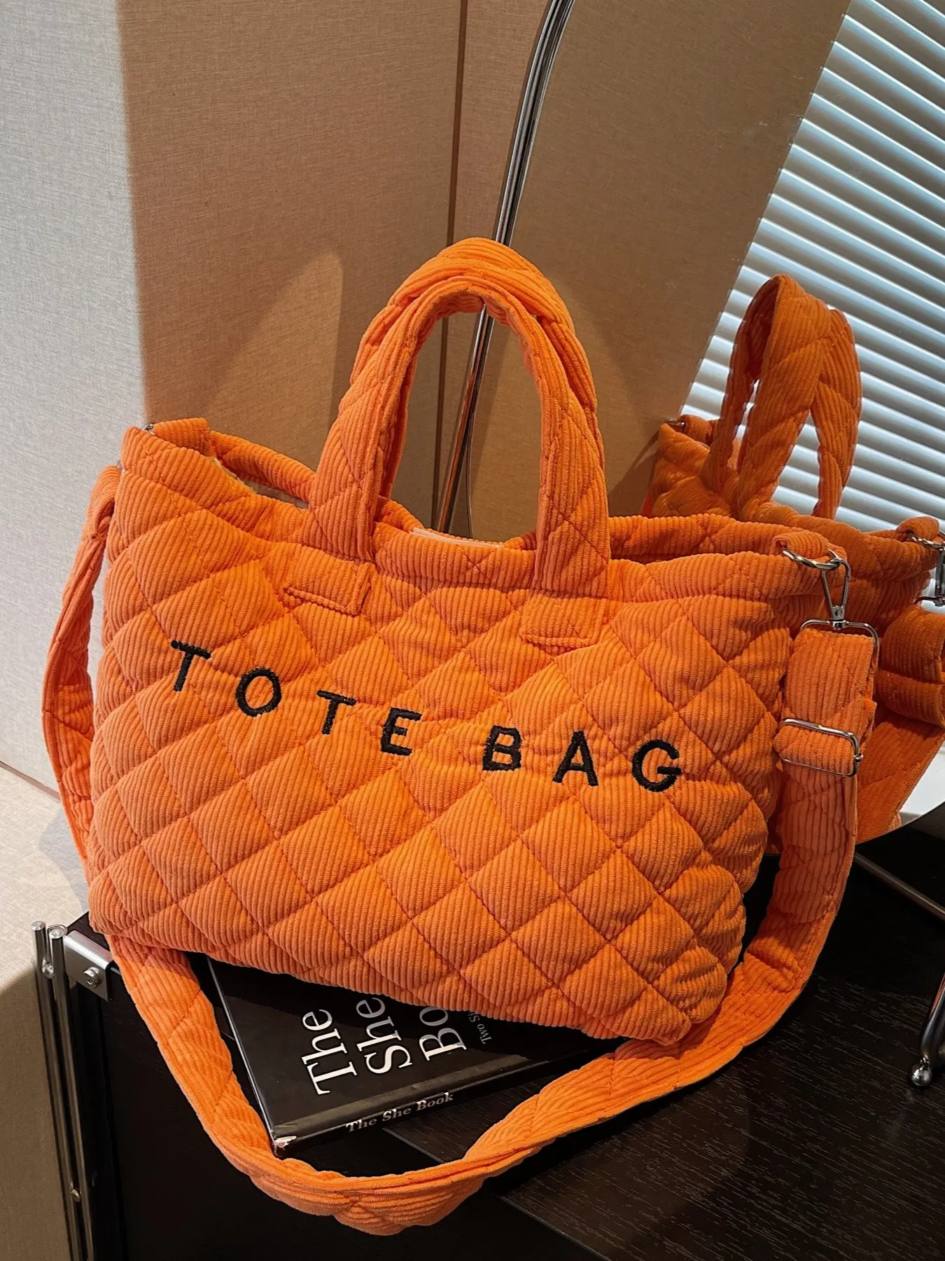 Fashion Large Capacity Computer Bag Shopping Bag Multi-Pocket Portable Stitched Personalized Shoulder Crossbody Working Bag Laptop Bags