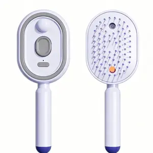 Mist Spraying Hair Massage Brush, Essential Oil Atomizing Hair Styling Tool, One-Click Self-Clean Detangling Hair Brush, Anti Static Fluffy Aroma Therapy Hair Care Comb