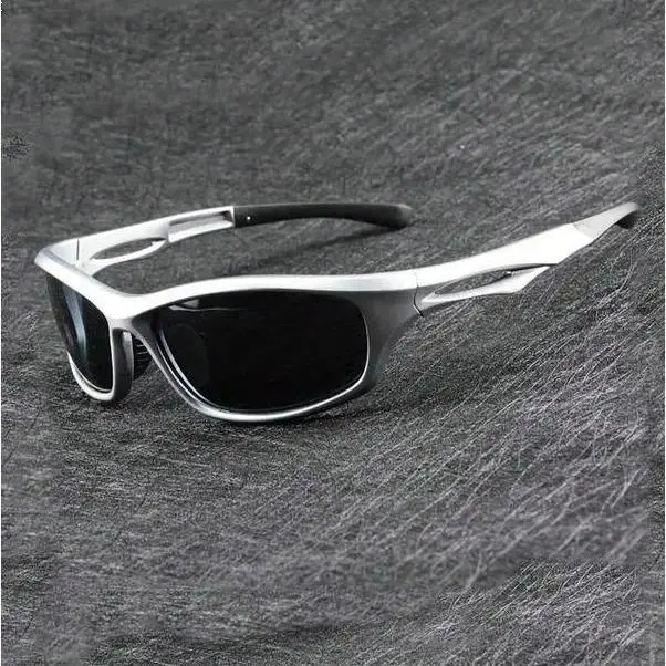 SpringStatements Unisex Flat-Top Square Outdoor Sport Sunglasses - Lightweight Polycarbonate Punk Edge, Durable Build, Impact Resistance, UV Protection, Wide Field of Vision, Silver, One Size for Hiking Cycling