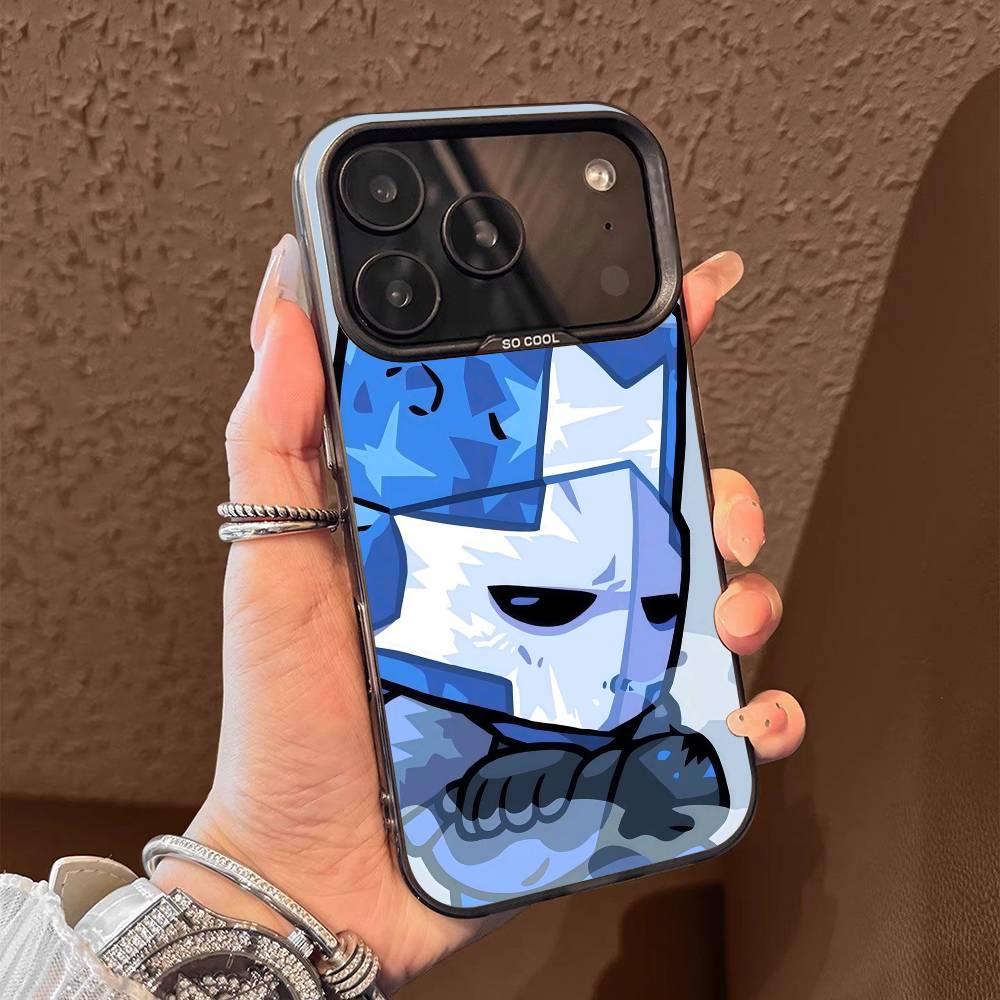 For Castle Crashers Phone Case iPhone 15,17,11,14,13,16,12,E,Max,Plus,Air,Pro,Mini Black Matte Cover