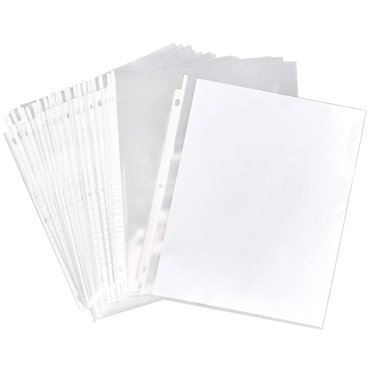Sheet Protectors for 3 Ring Binder, Lightweight, Acid-Free, Clear Plastic Sleeves, Letter Size, 8.5 x 11 Inch, 100-Pack