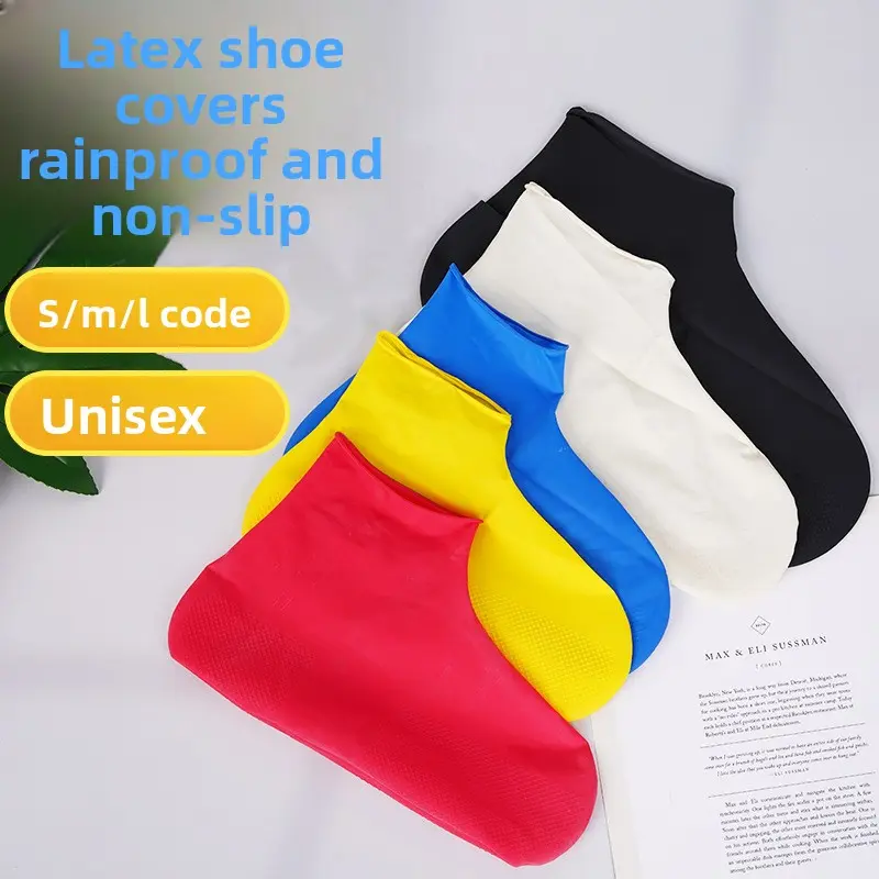 Latex shoe covers are rainproof, wear-resistant, reusable, thickened, waterproof rubber shoe covers for men and women for outdoor use in rainy days