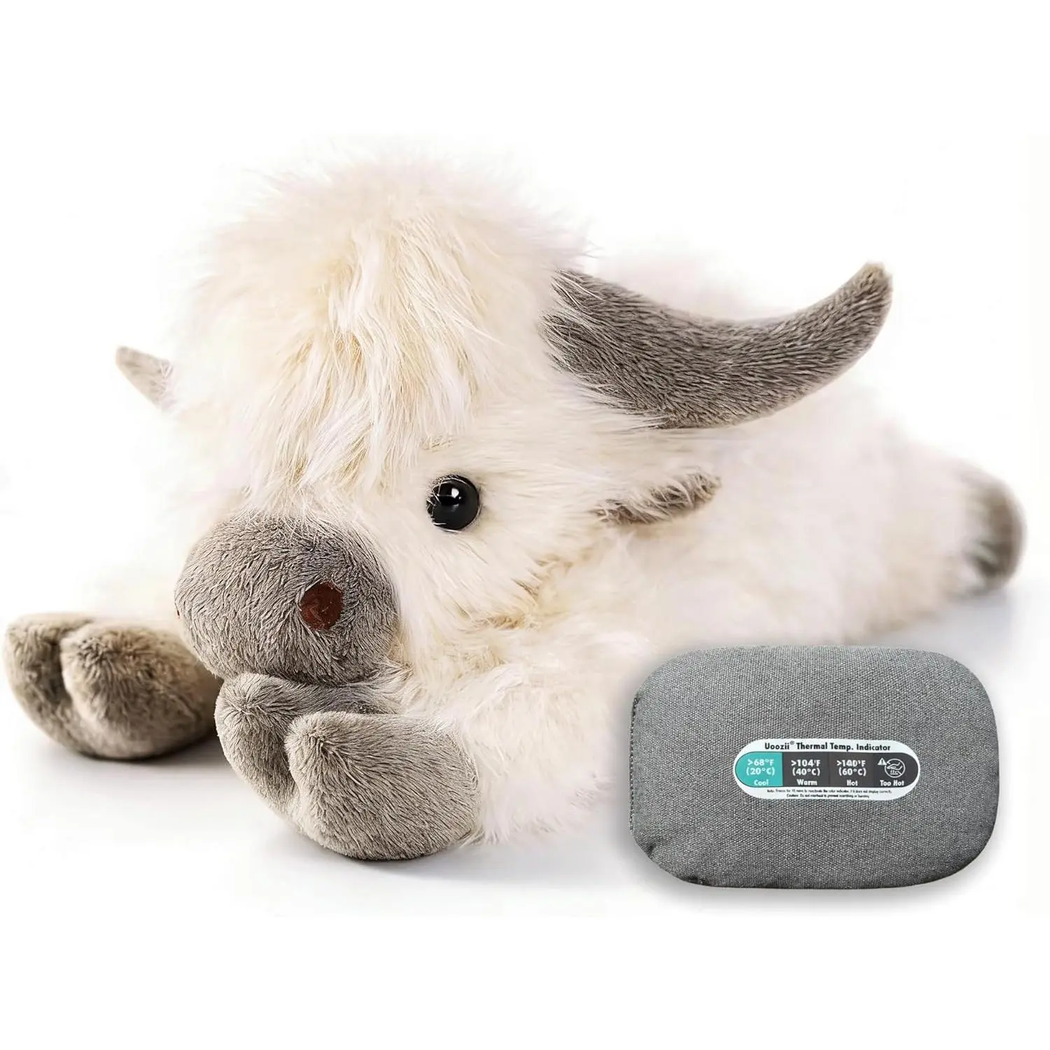 24" |       5 Pounds Highland Cow Weighted Stuffed Animals with Removable Unscented Microwavable Pouch, Cute Coolable Warmable Weighted Plush Gift  Kids & Adults