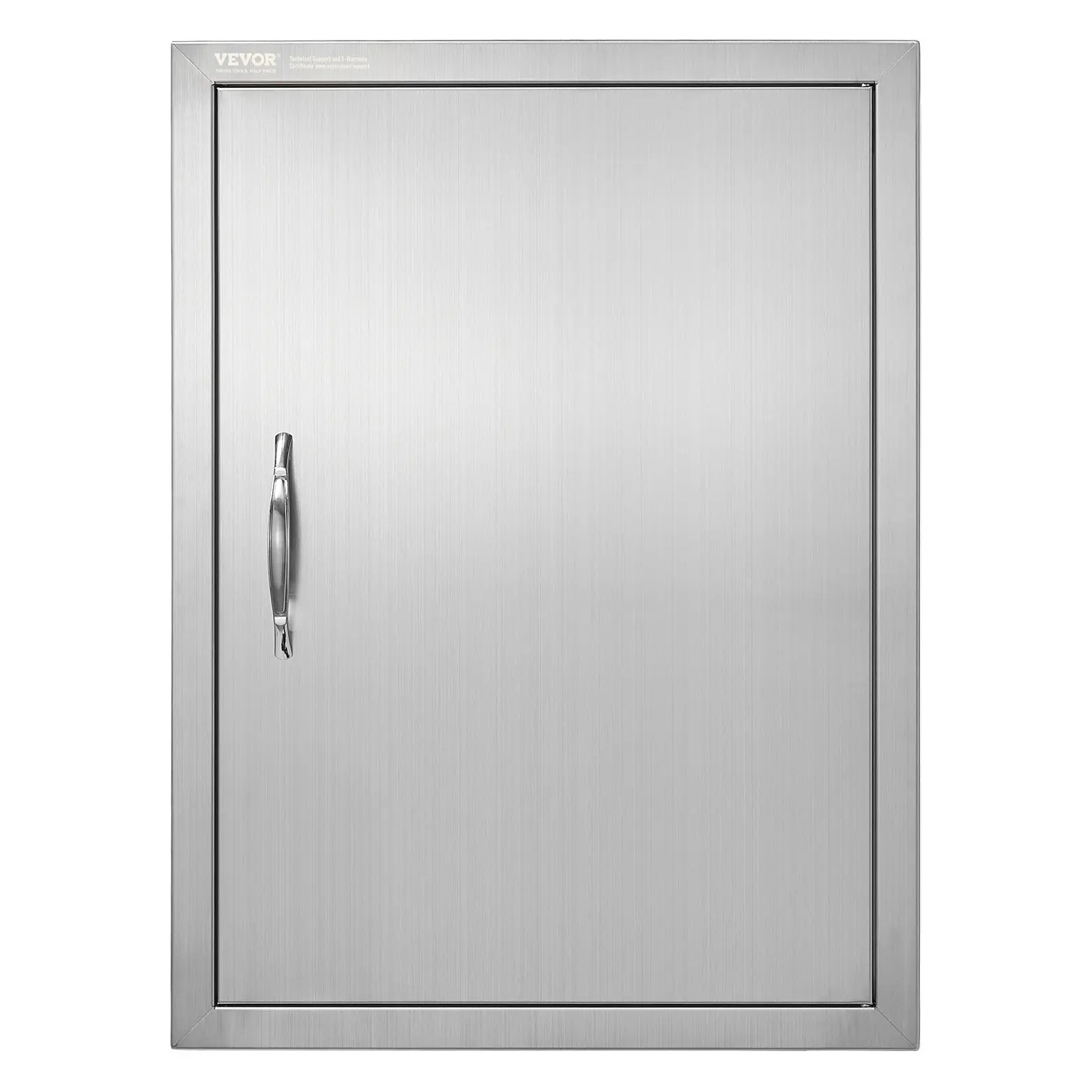 VEVOR BBQ Access Door, 20Wx 27H Inch Single Outdoor Kitchen Door, Stainless Steel Flush Mount Door, Wall Vertical Door with Handle, for BBQ Island, Grilling Station, Outside Cabinet