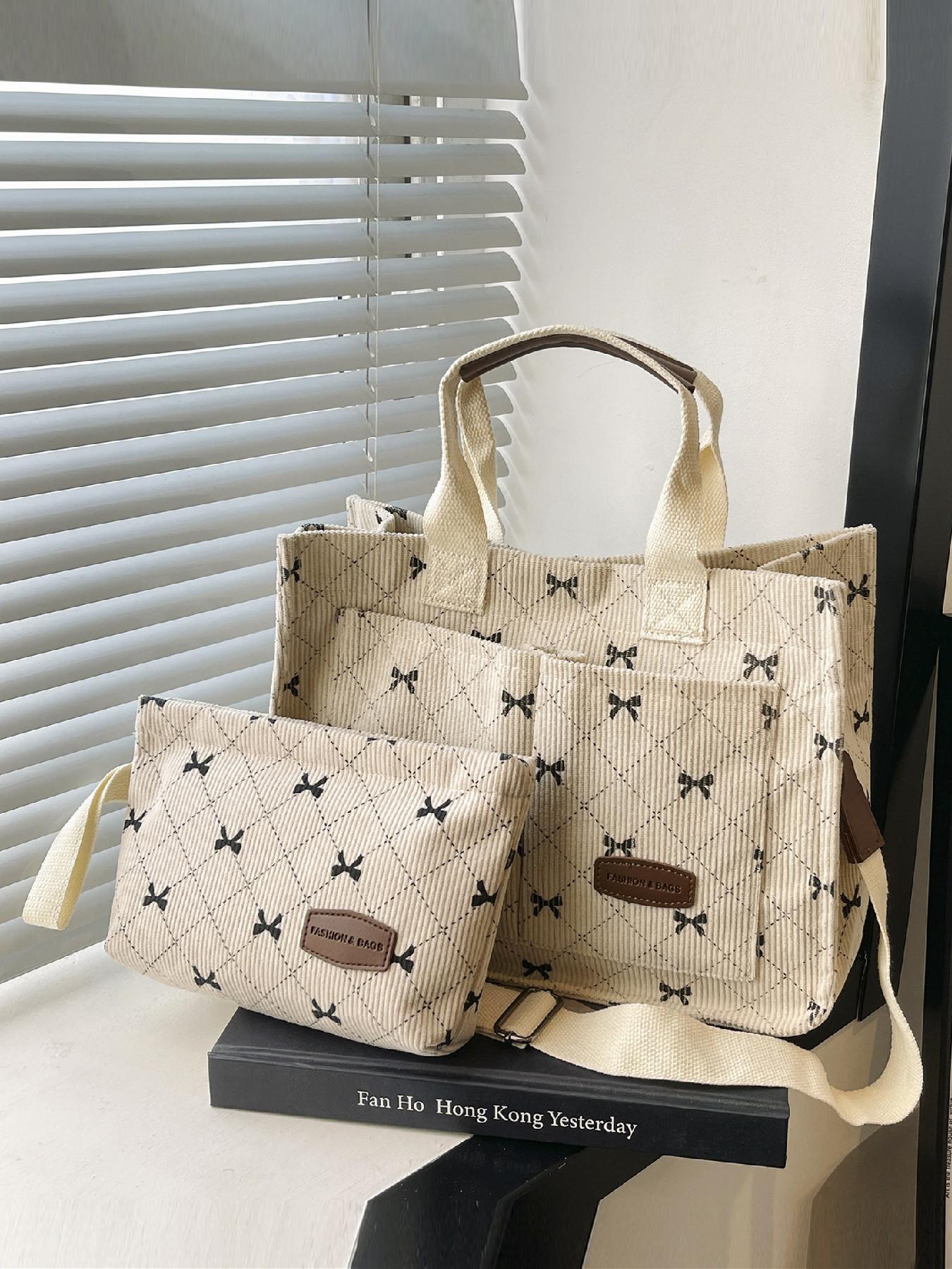 Women's Strawberry Pattern Crossbody Tote Bag & Purse, Casual Versatile Shoulder Bag & Coin Purse, Trendy High-quality Daily Commuting Bag, Fashionable Bag, Casual Handbag Satchel