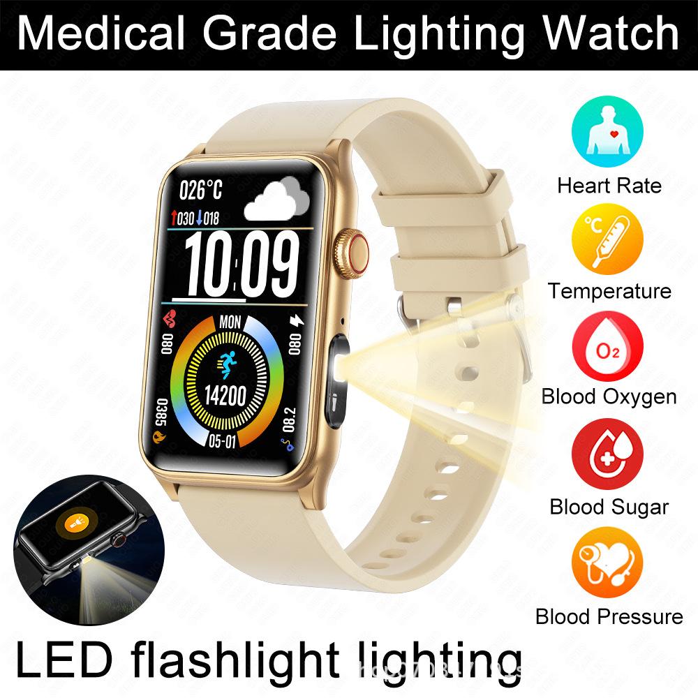 New smart watch with Bluetooth calling, blood glucose, heart rate, blood pressure, blood oxygen, and sleep monitoring