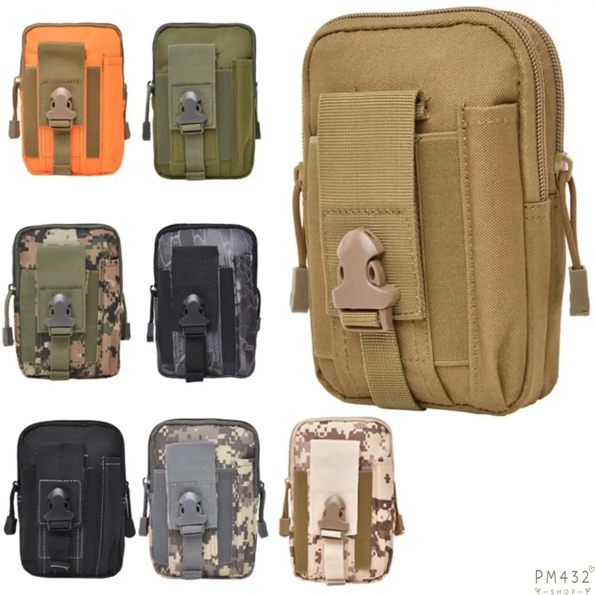 Men’s Tactical Waist Pouch, Compact 600D Nylon Utility Belt Bag with Multiple Storage Design, Lightweight Outdoor EDC Pouch for Hiking, Camping, Hunting, Fishing, Sports & Daily Carry Accessories