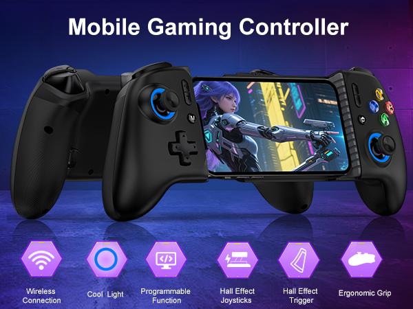 BEBONCOOL for iPhone Game Controller – Compatible with iPhone 16/15 & Android, Mobile Gaming Controller with Hall Triggers/Joysticks, Wireless Phone Controller for Xbox Game Pass, Steam Link & More, Black BEBONCOOL for iPhone Game Controller – Compatible with iPhone 16/15 & Android, Mobile Gaming Controller with Hall Triggers/Joysticks, Wireless Phone Controller for Xbox Game Pass, Steam Link & More, Black