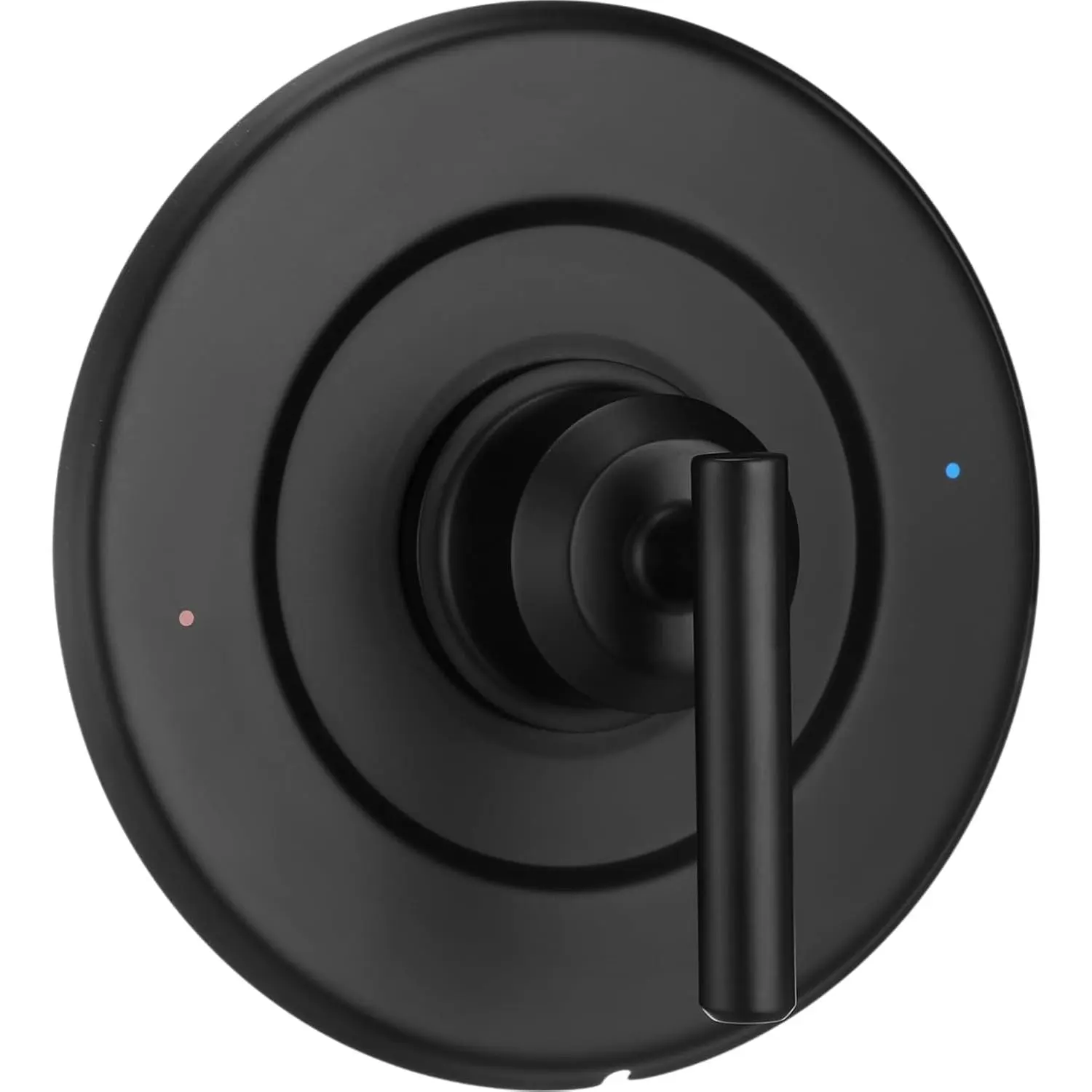 Ceramic Metal Shower Trim Kit Pack for Moen Posi-Temp 2510 Valve, T2901BL Compatible, Black Lever Handle, Round Plate, Easy Install for Indoor Bath, Valve Control