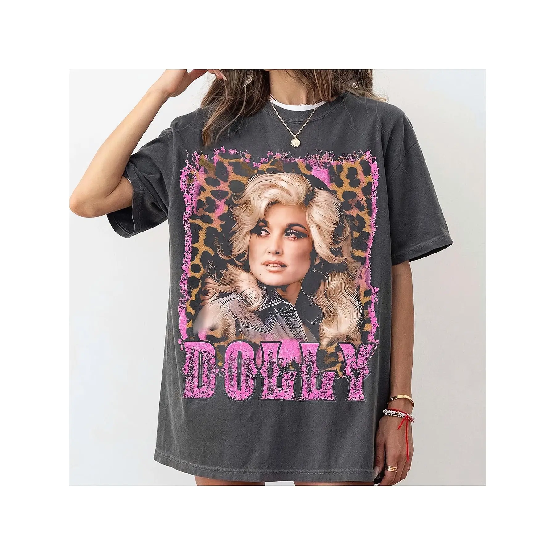Dolly Parton Retro Tee 80s Country Music Shirt T-Shirt, Back-to-School Clothes, Pure  T-shirt 220g, Perfect Gift for Fans And Friends