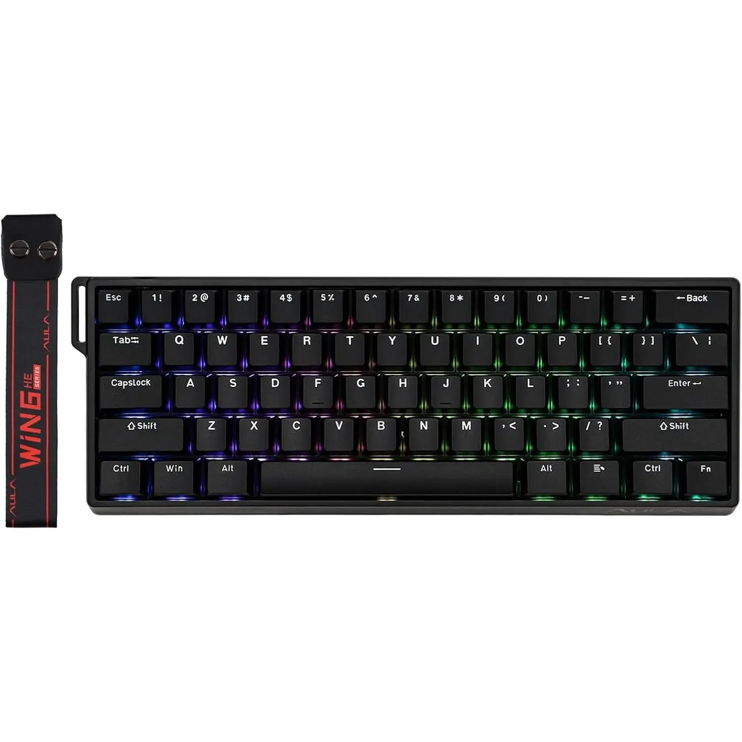 Aula WIN60 HE 60% Wired Magnetic Keyboard with Adjustable Actuation, 8000 Hz Polling Rate, Hall Effect Switches, Hot-Swap, for FPS Games (Black)Gift