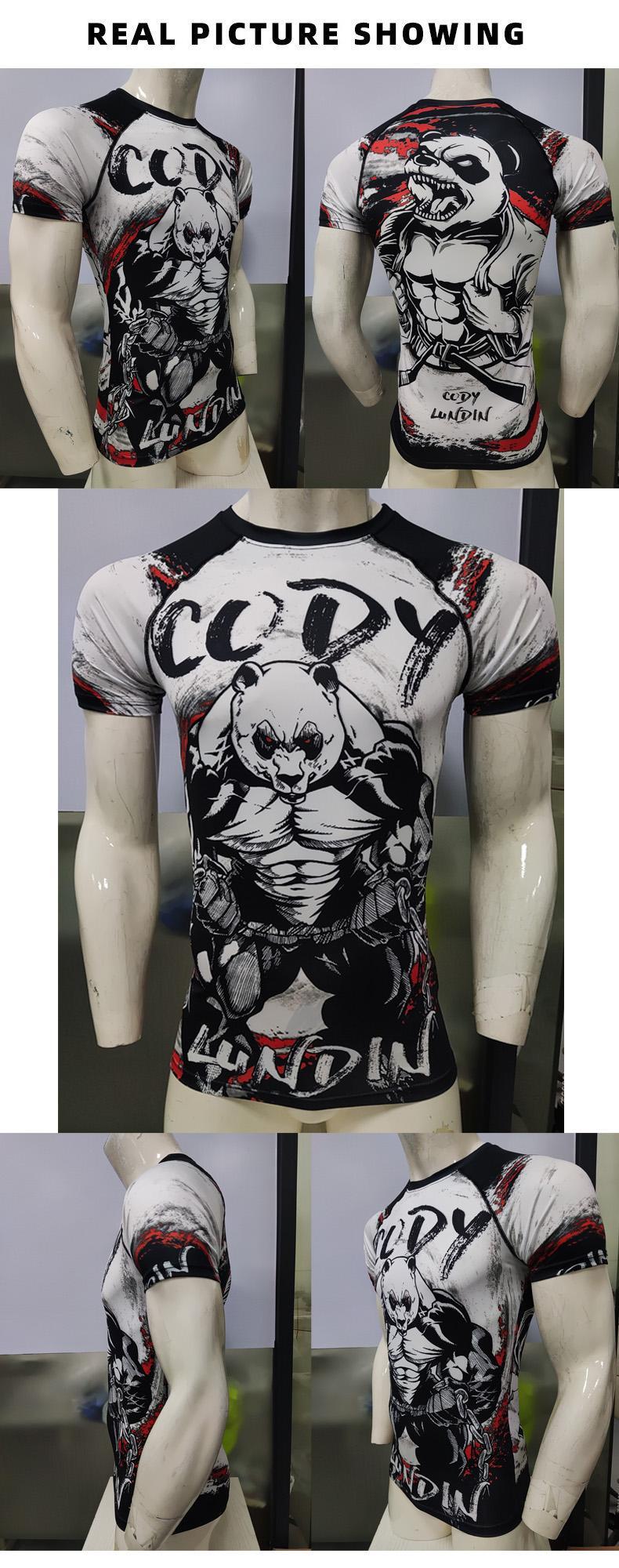 Personal Popular Design Sublimation Short Sleeve Black No Gi BJJ Jiu Jitsu Rashguard Fight BJJ Mma Rash Guard Shirts For Men