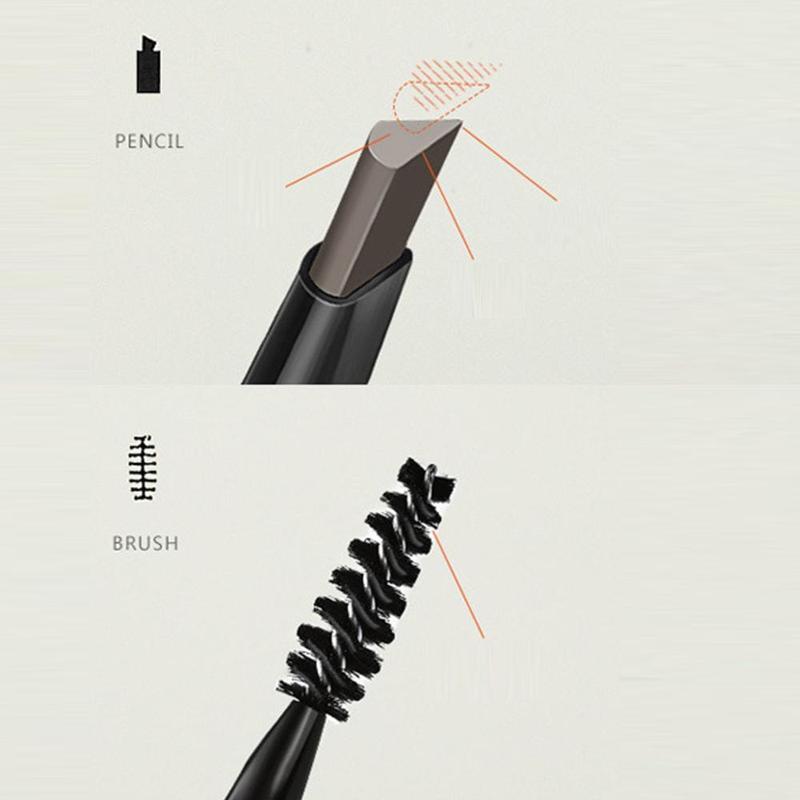 Small Gold Bar Eyebrow Pencil, Dual-ended Triangular Machete very Fine Small Gold Chopsticks Eyebrow Pencil, Three-dimensional Sketch Waterproof Sweatproof Non-blotchy Eyebrow Pen, Makeup