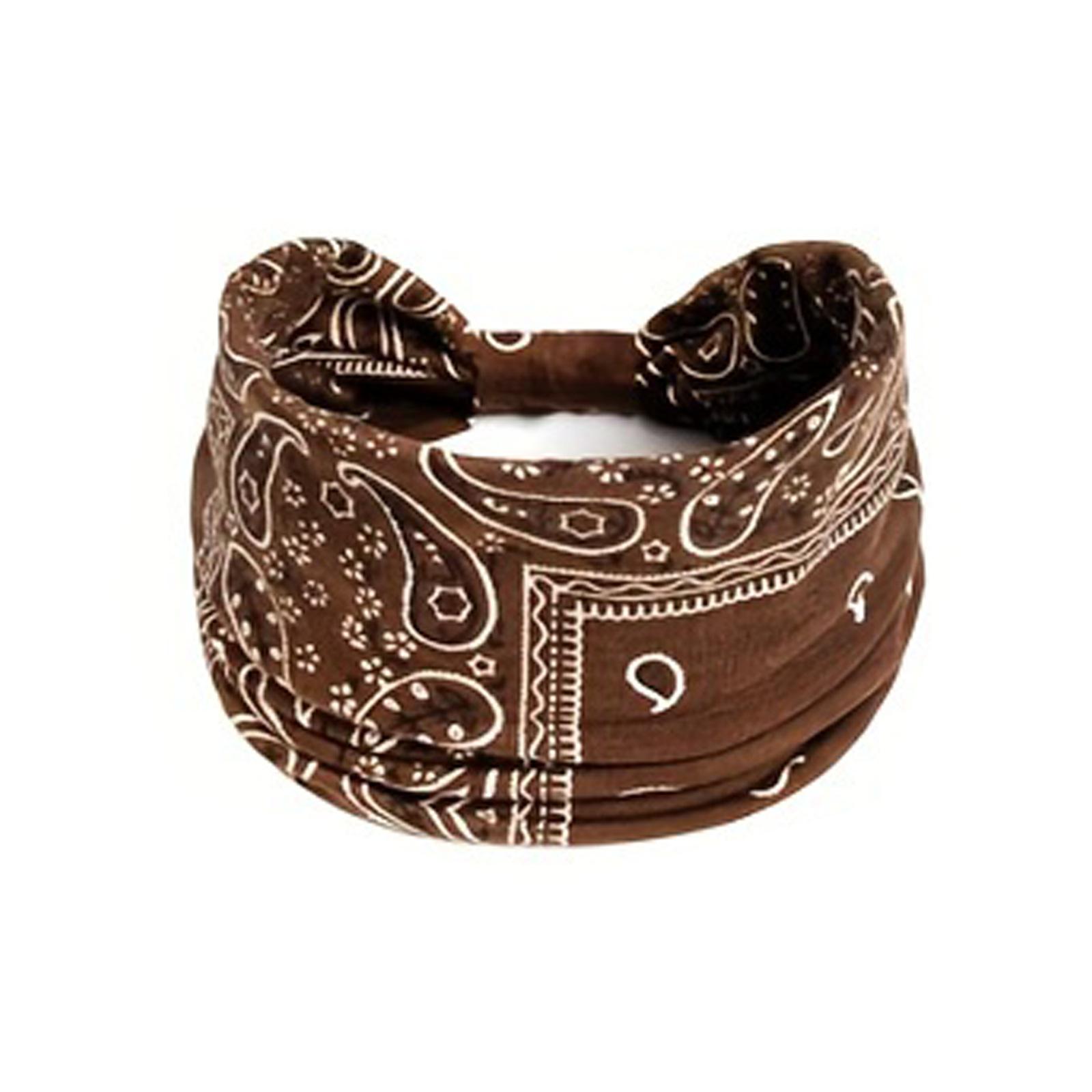 Women's Yoga Headband Breathable Sweatband Elastic Cotton Hairband for Workout Running Fitness Cycling Non-slip Head Wrap Sports Headwear Accessories in Leopard Print