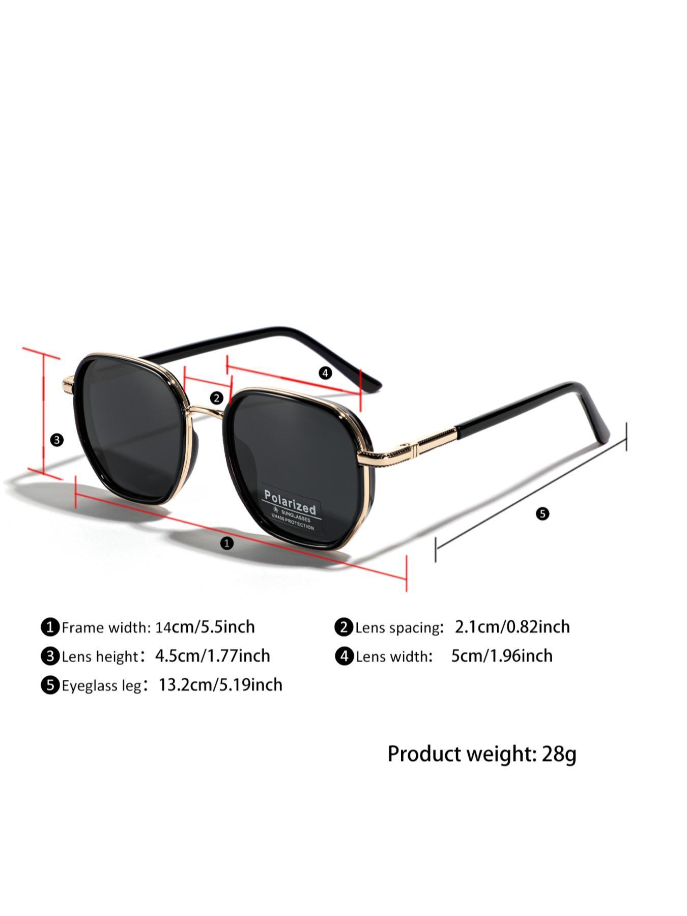 Simple Polarized Sunglasses for Men, Trendy Casual Sunglasses Sunglasses for Women, New Fashion Modern Travel Accessories for Outdoor Sun Protection, Summer Sunglasses, Lightweight Durable Sunglasses