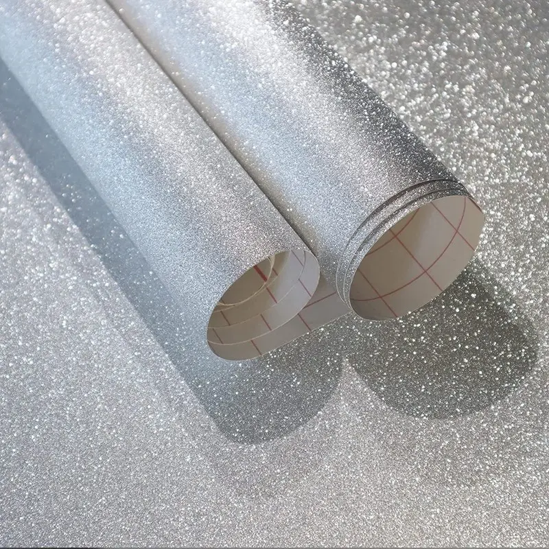 Self-Adhesive Silver Color Wallpaper Roll, Peel and Stick Wallpaper, DIY Home Decor, Cuttable Wall Paper for Gifts, Easy Installation, Versatile Use, DIY Wallpapers