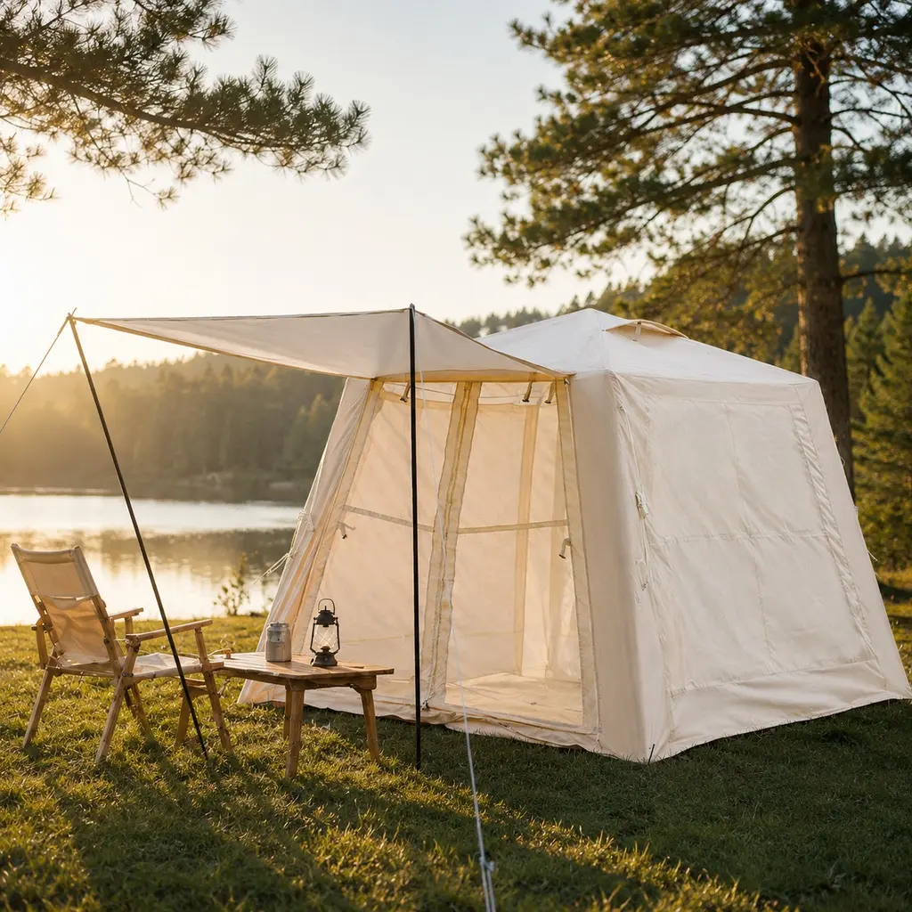 ARCH 5.76 m² Inflatable Camping Tent with Canopy, Blow Up Tent with Hand Pump, Easy Setup 4 Season Waterproof Oxford Air Glamping Tent for 2-3 Person Adults, Portable Outdoor Shelter