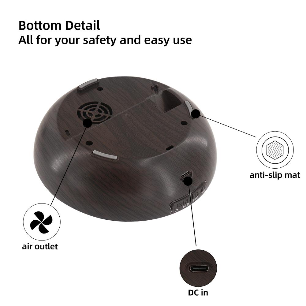 550ml Large-Capacity Essential Oil Diffuser | Remote Control + 6 Essential Oil Blends Included | 7-Color LED Lights & Auto Shut-Off | Ideal for Home, Office and Spa