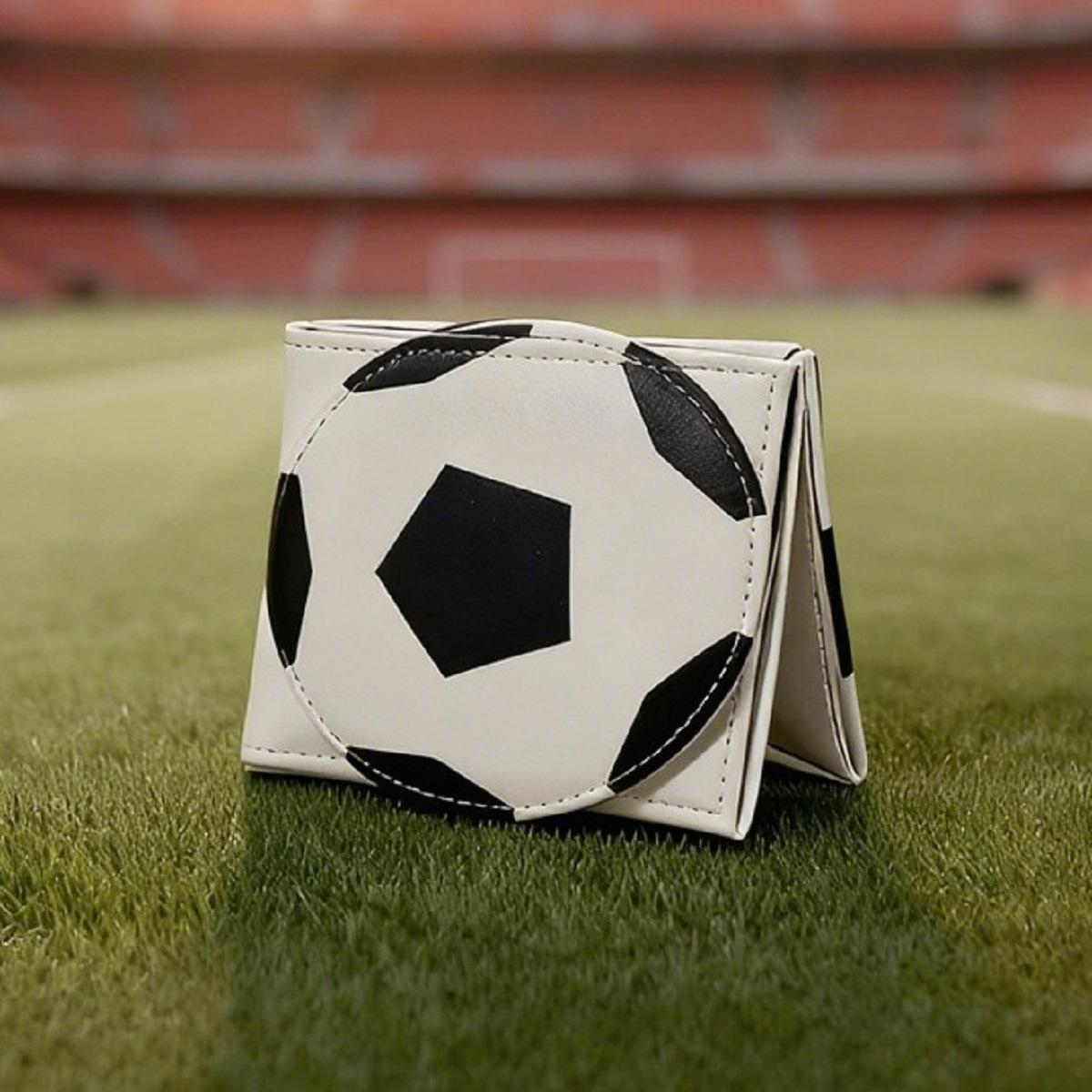 RFID anti-theft brush anti magnetic wallet, irregular wallet, Hamburg wallet - football wallet