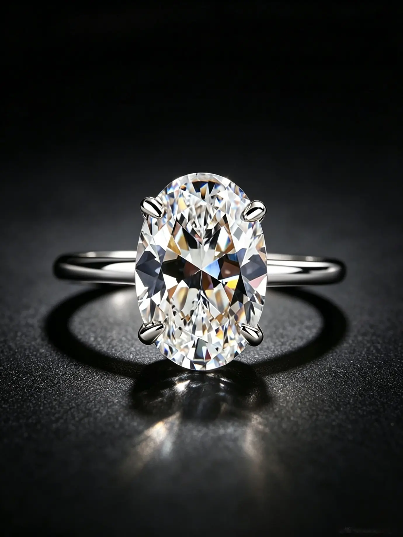 Oval Cut CZ Engagement Ring for Women, Plated Simulated Diamond Promise Ring, Hypoallergenic Solitaire Wedding Band, Bridal Jewelry for Brides, Romantic Proposal & Anniversary Gift, Timeless Aesthetic Jewelry for Women, Elegant Ring, Cubic Zirconia Rings