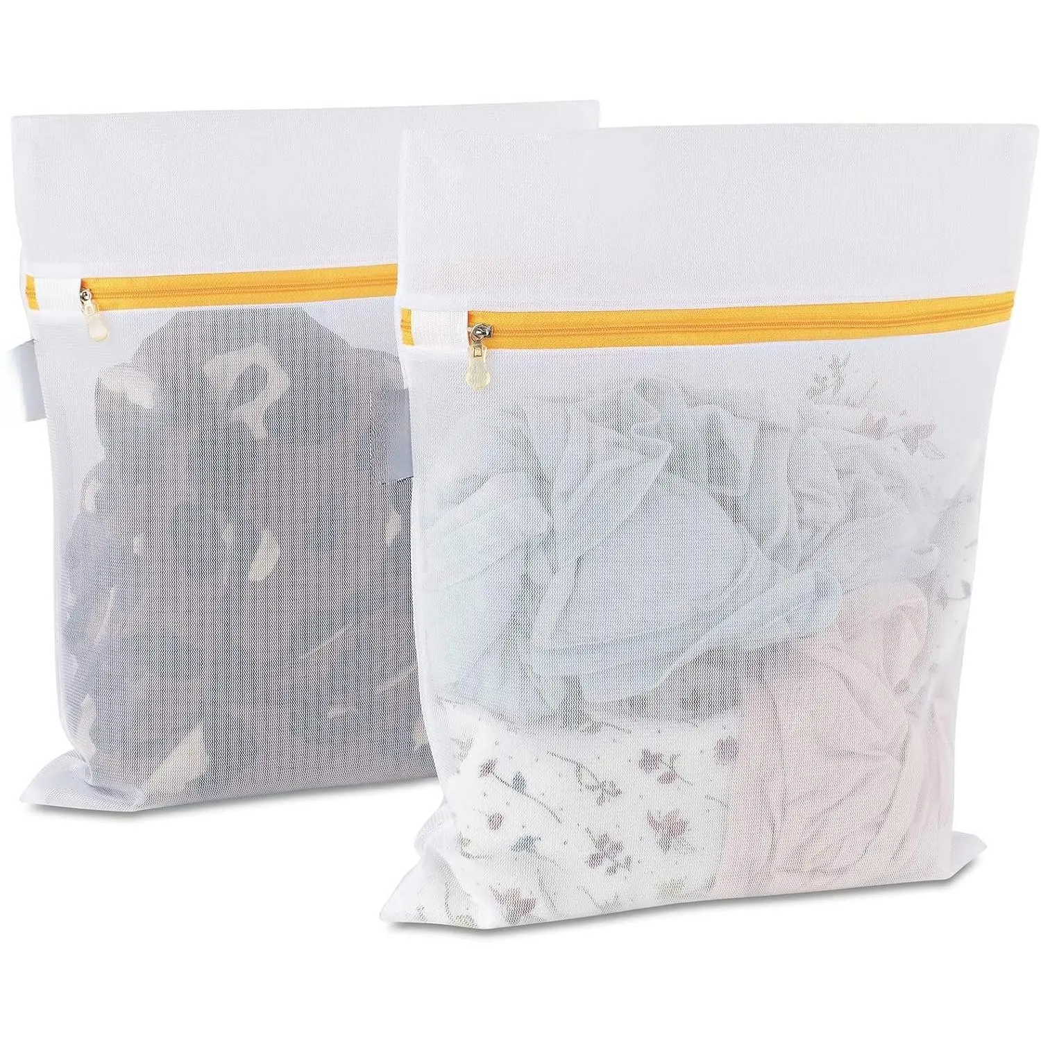 Mesh Laundry Bag for Delicates, Wash Bag for Underwear and Lingerie, Makeup Organizer Bag (2 Small)