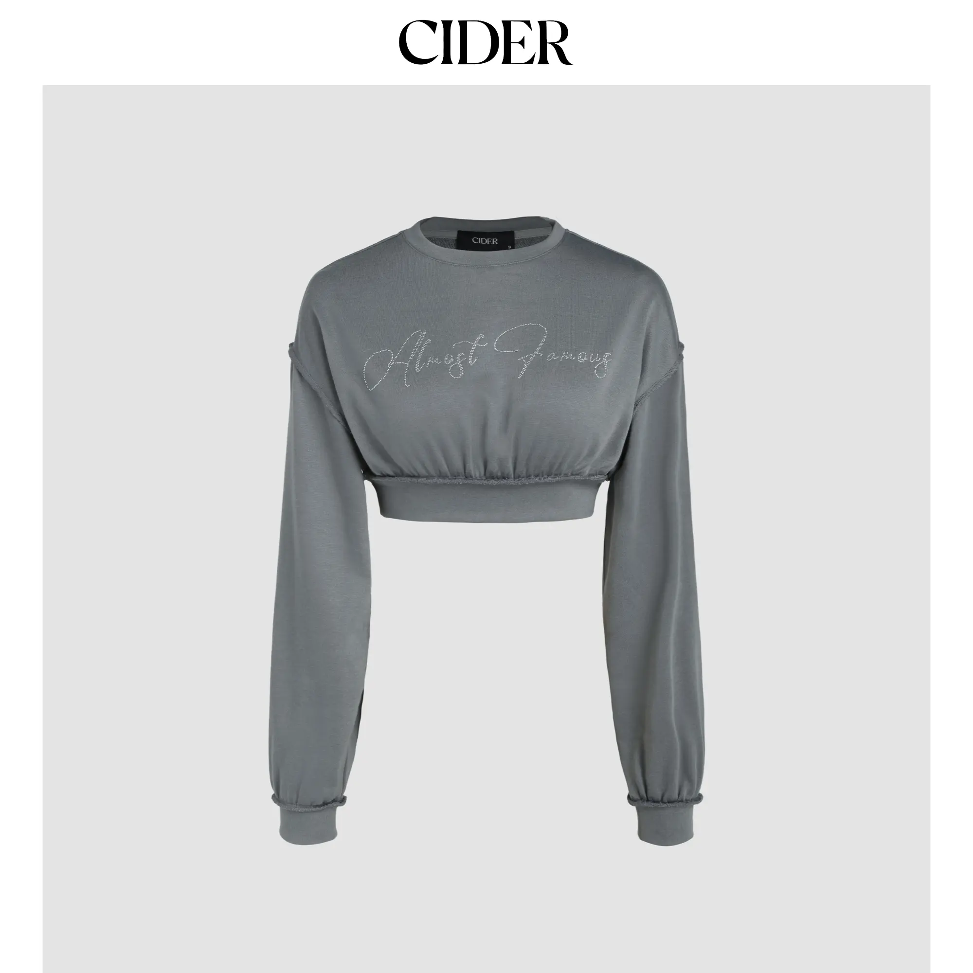 Cider [size 2-10] Rhinestone Graphic Crop Sweatshirt SummerFinds