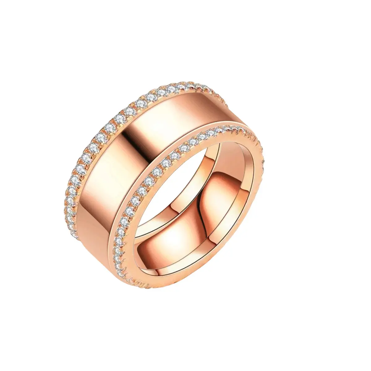 2-Pack Golden Plated Stacking Rings for Oura Gen 4/Oura Gen , Cubic Zirconia Oura Ring Stack for WomenSmooth edged diamond ring, simple and luxurious, titanium steel metal plated wide version ins style hand jewelry english letter band engagement x0 cut jj