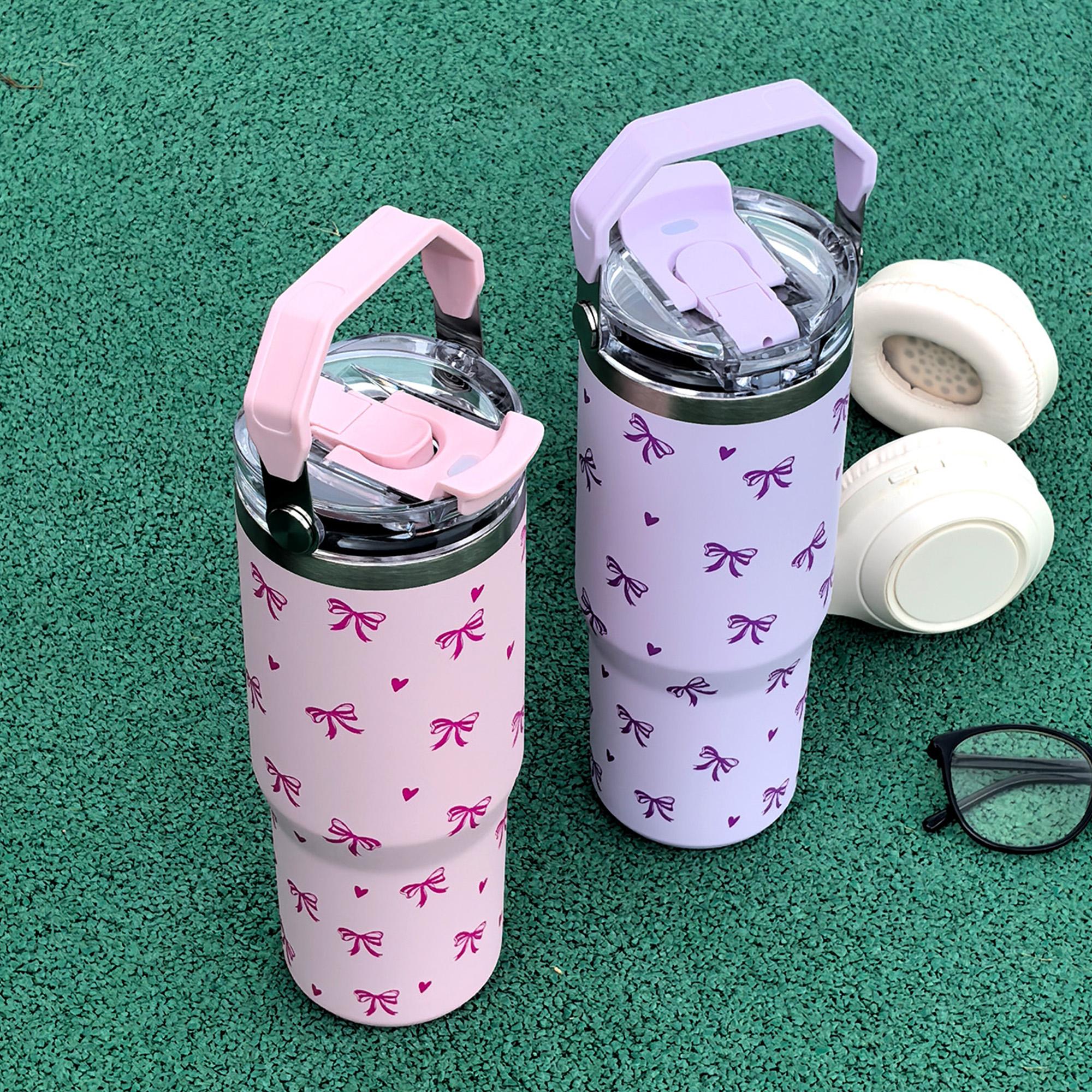 Insulated Stainless Steel Cup Stylish Tumbler, Butterfly Pattern, Dual-Layer Insulation, Leak-Proof Design, Perfect for Outdoor & Office Use #GLOBAL PICKS