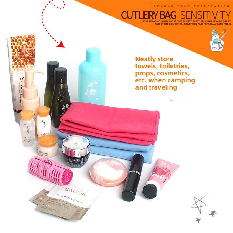 Outdoor travel cosmetic bag camping accessories bag picnic barbecue portable tableware bag storage bag drain bag travel bag