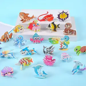 3D Insect, Dinosaur, Animal, Marine Life Puzzle, Creative Learning Brain Teaser, DIY Craft Supplies, School Education Paper Puzzles, 25 Pieces