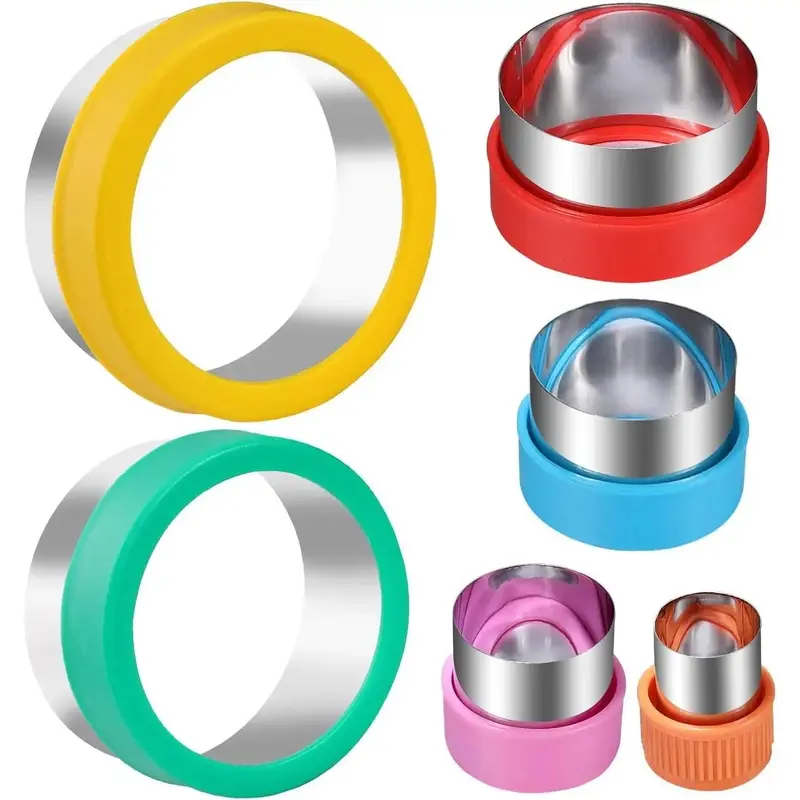 Round Cookie Biscuit  Set, 6 Graduated Circle Pastry Cutters, Stainless Steel Cookie And Dough Cutters for Donut and Scone, Circle  Cake Ring Molds-L