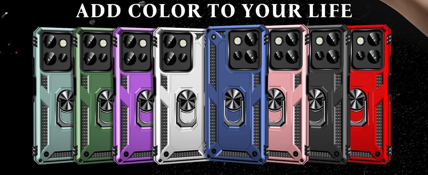 for Moto G Power 2025 Case: Moto G Play 2025 Case with Screen Protector - Military Grade Protective Cases with Finger Ring Holder Kickstand for Moto G Play/Power 2025(Blue)