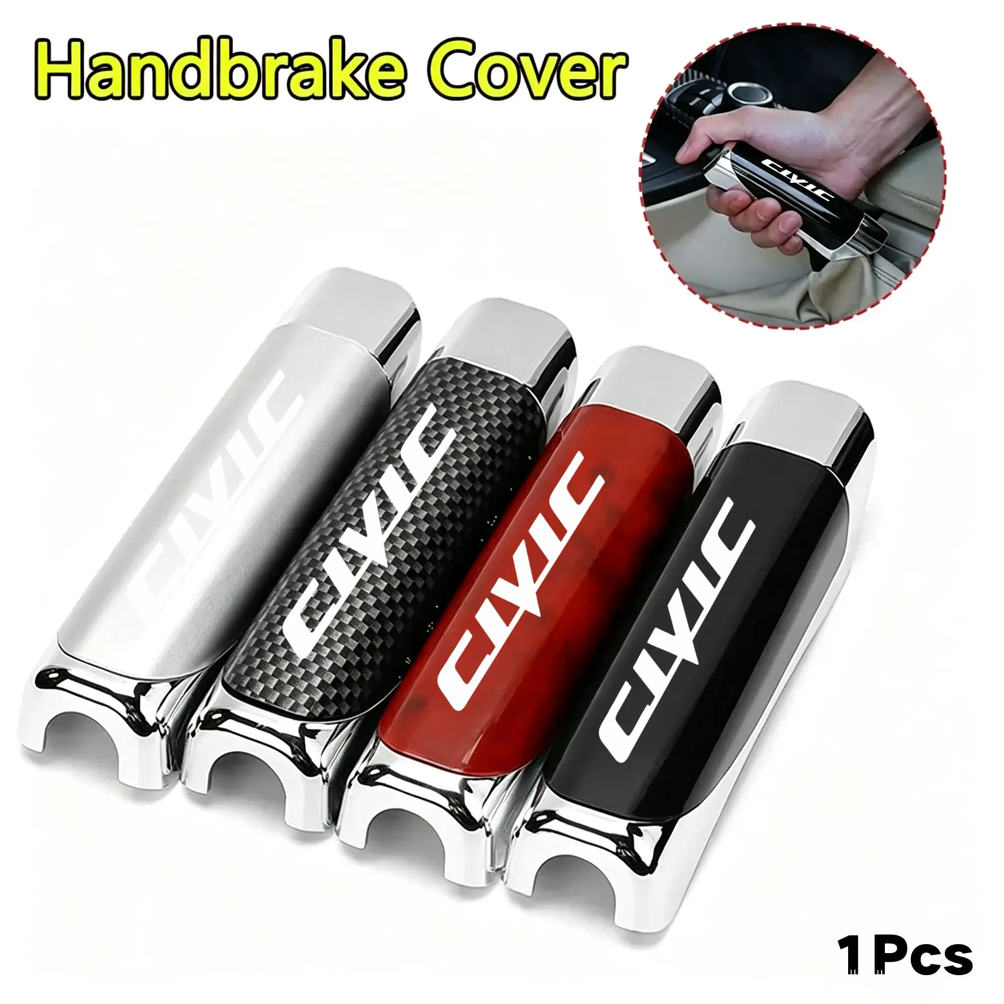 Carbon Fiber Car Hand Brake Grip Protector, Durable & Stylish Design, Universal Fit, Automotive Accessories for Honda Civic, Handbrake