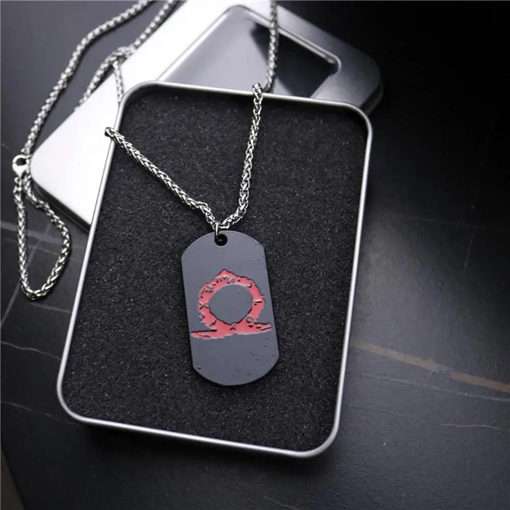 Hot Game God Of War 5 Neckalce for Men Kratos Pendants Blades Of Chaos Keychain Boyfriends Gift Jewelry Charm Accessories