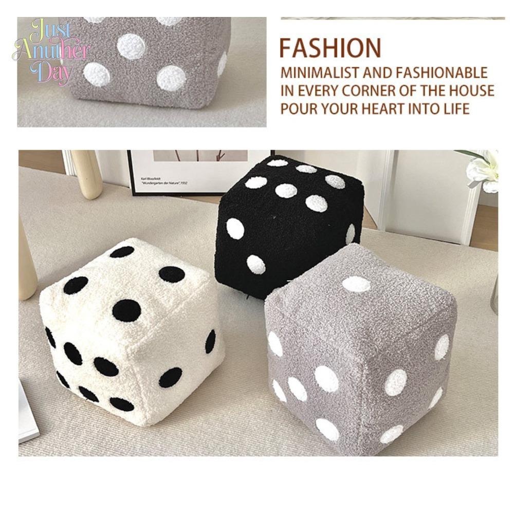 Cute 3D Dice Shaped Plush Pillow Soft Fluffy Simulation Dice Cushion for Sofa Bed and Floor Fun Creative Home Decor Pillow Multiple Color Options Unique Gift for Game Lovers and Home Decor Enthusiasts