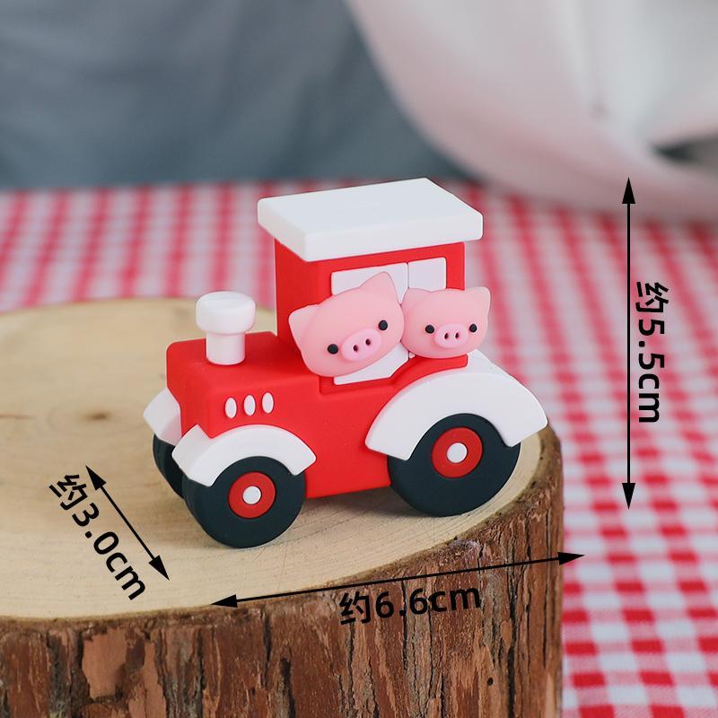 Farm Animal Cake Topper Cow ,Pig, Mountain Cattle, Chick Cake Decorations for Baby Shower Kids Happy 1st Birthday Party Supplies