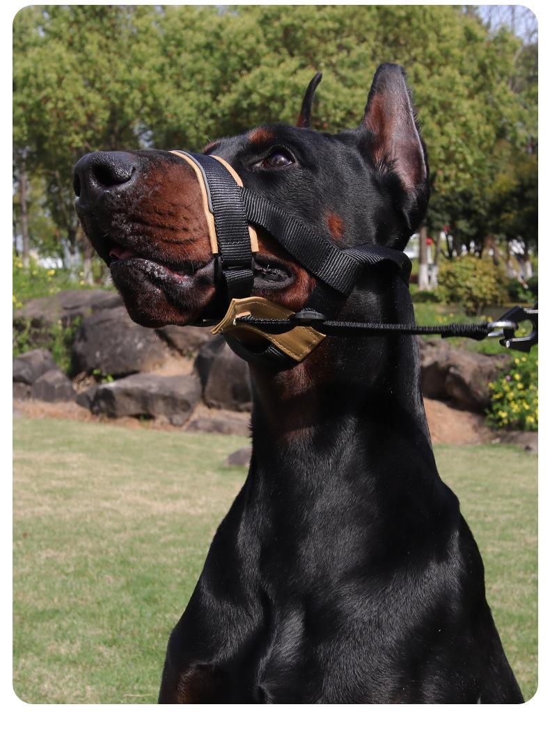 Reflective Anti-Pull Dog Muzzle & Headcollar |   Soft Adjustable Pet Training Halter for Safe Walking