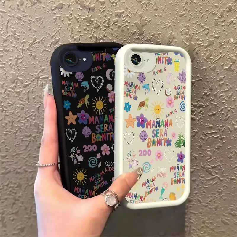 Phone case for iphone 16E 17E Karol G Mañana Será Bonit Tropical Case Celestial Eye Layered Phone Case Drop-Resistant Protection TPU Enhanced Peotection Gift ROOJTN235