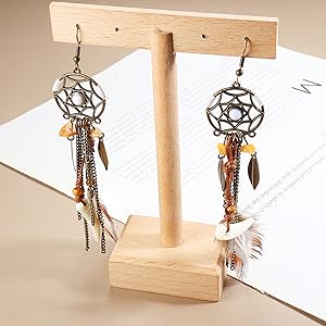 Sanfenly 9 Pairs Bohemian Earrings Retro Rhinestone Earrings Sun and Moon Earrings Boho Jewelry Vintage Dangle Drop Earrings Set for Women